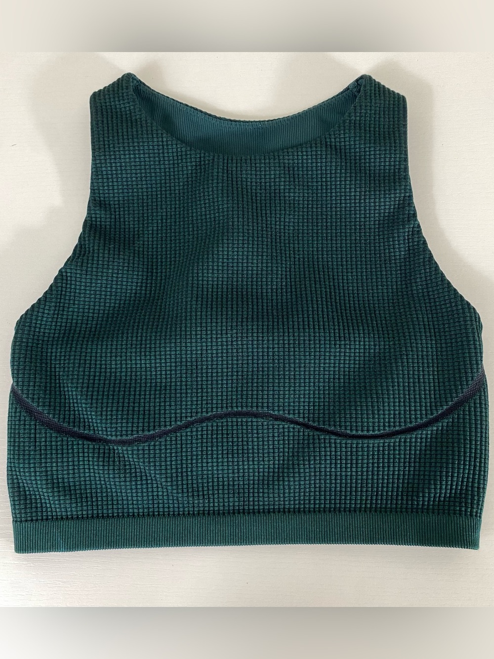 OFFLINE by Aerie Womens Sports Bra Estimated Size XS Green Waffle Racerback
